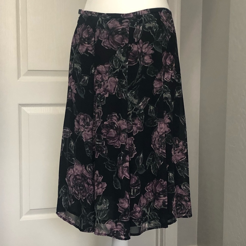 Floral pattern midi skirt